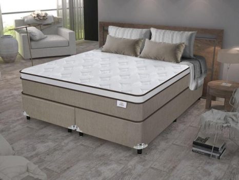 Cama Box Queen (Box + Colchão) Plumatex - Molas Ensacadas 63cm de Altura Ilhéus