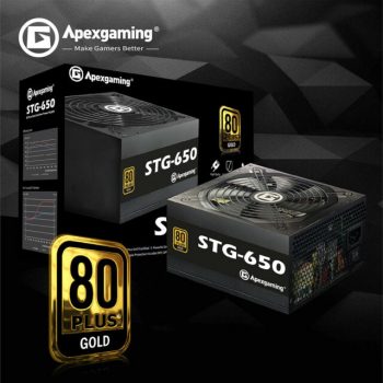Fonte Apexgaming Power Supply, 650W, 80 Plus Gold - STG-650