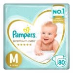 Fralda Pampers Premium Care M - 80 Unidades