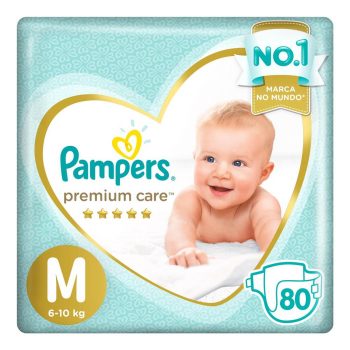 Fralda Pampers Premium Care M - 80 Unidades