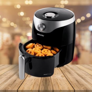 Fritadeira Sem Óleo Air Fryer Mallory Smart Fryer 3L - Preta/Prata