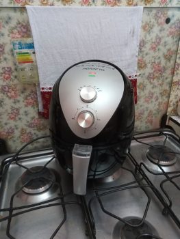 Fritadeira sem Oleo Fryer Silver AFS-01 1270W 127V , Agratto, Preto/Prata