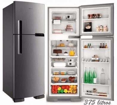 Geladeira Brastemp BRM44HK Frost Free Duplex 375L com Compartimento Extrafrio Fresh Zone Inox