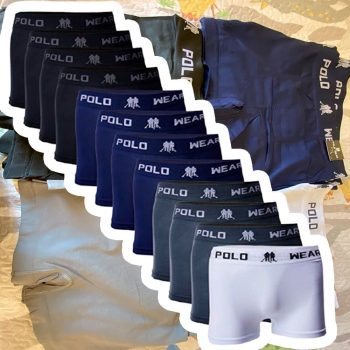 Kit 12 Cuecas Boxer, Polo Wear, Masculino