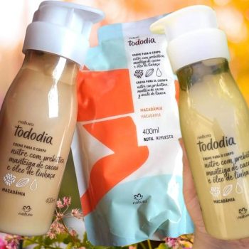 Kit Creme Desodorante Nutritivo Para o Corpo Tododia Macadâmia
