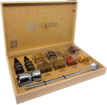 Kit Gin Tônica 8 Especiarias + Colher + Dosador + Xarope