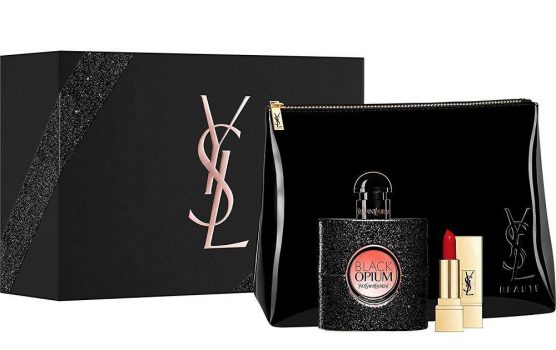 Kit Yves Saint Laurent Black Opium - Perfume Feminino EDP 50ml + Batom + Necessaire