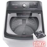 Máquina de Lavar Electrolux 18kg Branca Premium Care com Cesto Inox e Sem Agitador (LEI18)