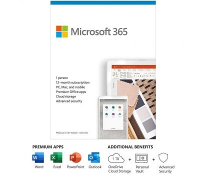 Microsoft 365 | 1 ANO+ | 5 Dispositivos | DIGITAL