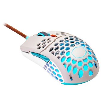 Mouse Gamer Cooler Master MM711 Retro Edition, RGB, 6 Botões, Gray/Sky Blue - MM-711-GSOL1