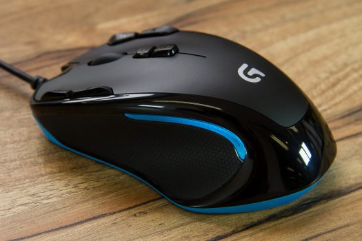 Mouse Gamer Logitech G300s Usb 2500dpi Preto E Azul