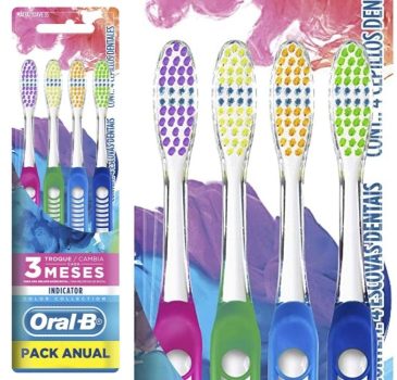 Oral-B Escova Dental Indicator, Colors 35 - 4 unidades