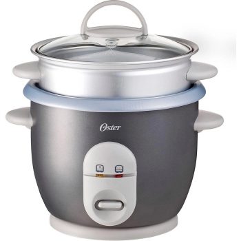 Panela De Arroz Oster Para 3 Copos Com Recipiente Interno Antiaderente Acompanha Vaporeira - 110V