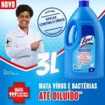 Desinfetante Líquido Lysol Líquido Pureza do Algodão 3L