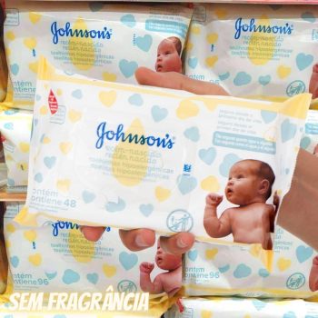 Lenços Umedecidos Johnsons Baby Recém-Nascido - Sem Fragrância 48 unidades