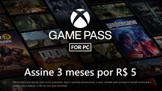 3 meses de GAME PASS por R$ 5,00