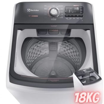 Máquina de Lavar 18kg Electrolux Premium Care cm Cesto Inox, Time Control e Sem Agitador (LEI18)