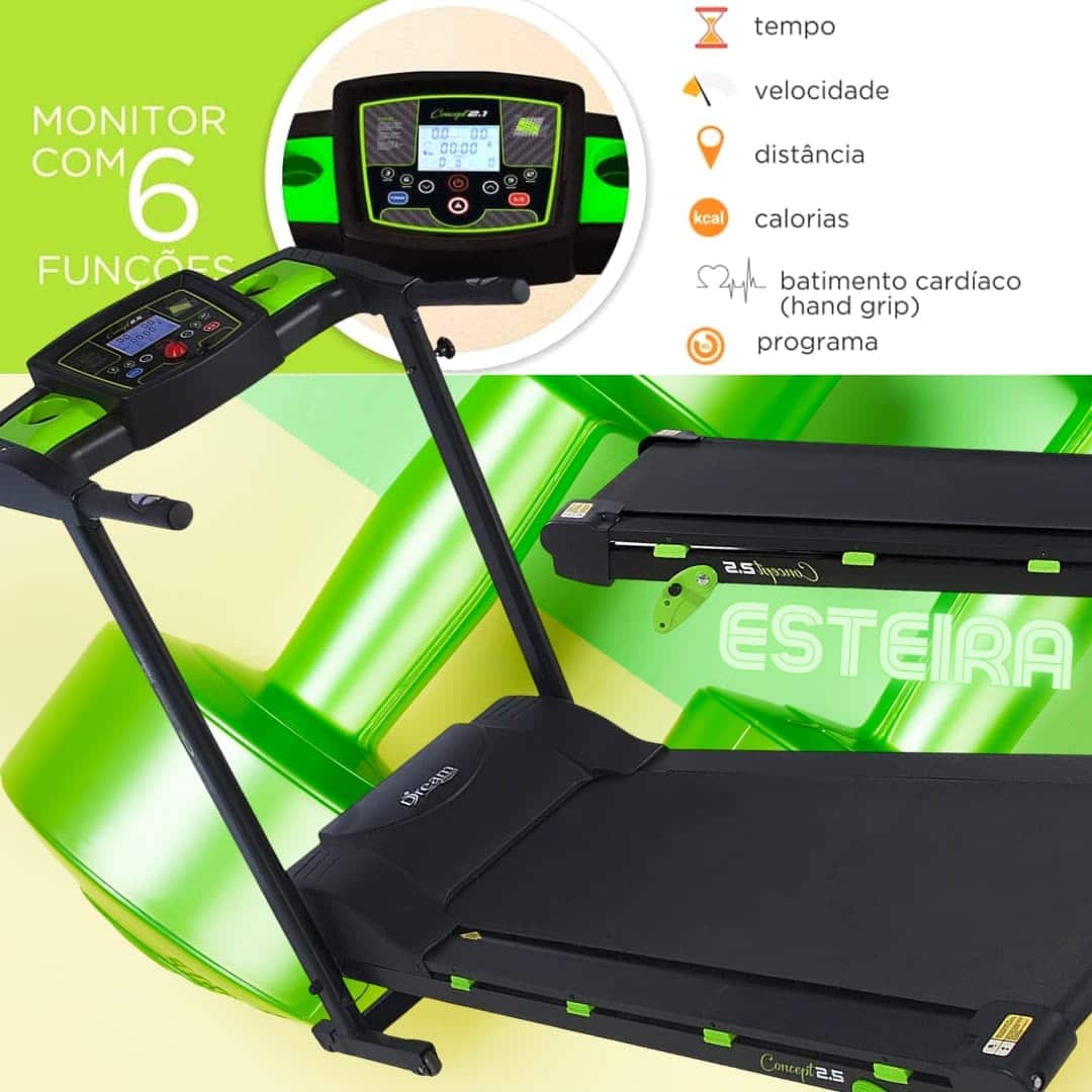 Esteira Eletrônica Dream Fitness CONCEPT 2.5 BIVOLT - Promotop