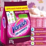 Tira Manchas em Pó Oxi Advance 870G Refil Econômico Para Roupas Coloridas, Vanish, Rosa