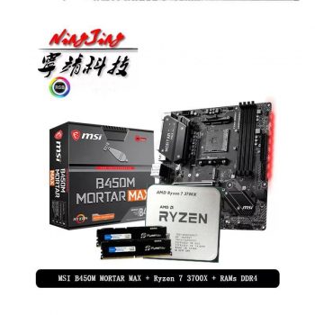Kit Ryzen 7 3700X + MSI B450M Mortar + 16GB de RAM 2x8GB