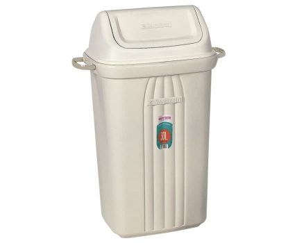 Lixeira Basculante Plástica, 30L, Branco, Sanremo