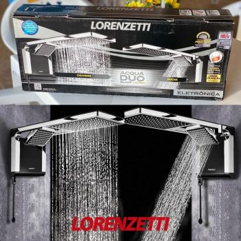 Ducha Acqua Duo Ultra Lorenzetti Preta/cromada 7800w