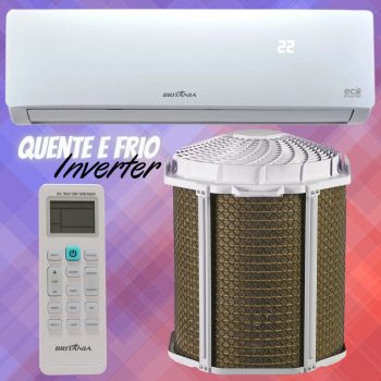Ar Condicionado Split Inverter Britânia 12000 BTUs BAC12000ITQFM9W Quente e Frio - 220v