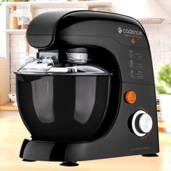 Batedeira Orbital Cadence 8 Velocidades 400W 3L Contrast BAT508 Preta - 127v