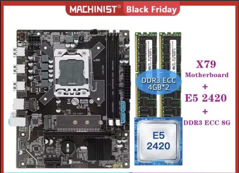 Kit Placa Mãe X79 + Processador Xeon E5 2420 + 2 Memórias Ram DDR3 ECC 4GB