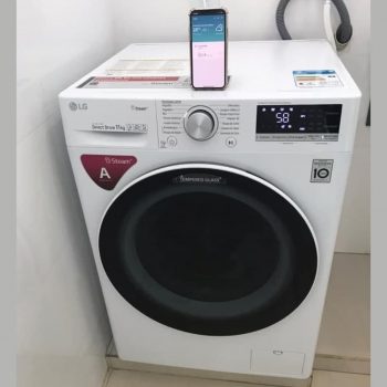 Lavadora Smart Lg Vc5 11kg Painel Touch Led Steam Wi-Fi Inteligência Artificial Fv3011wg4 127v