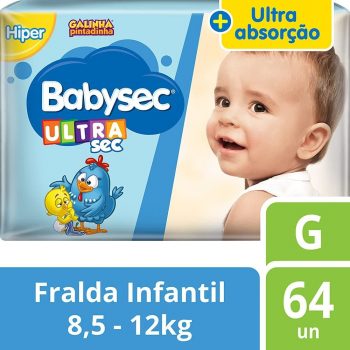 Fraldas descartáveis Babysec Ultrasec Galinha Pintadinha