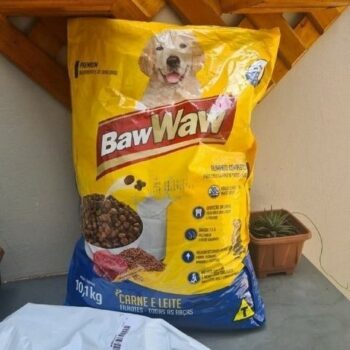 Ração Baw Waw para cães filhotes sabor Carne e Leite 10.1kg