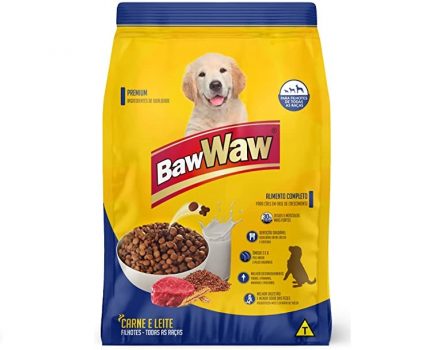 Ração Baw Waw para cães filhotes sabor Carne e Leite 6kg