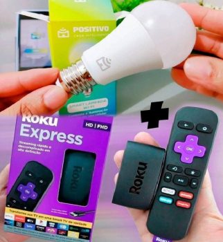 Smart Lâmpada Wi-Fi Positivo + Roku Express Dispositivo De Streaming