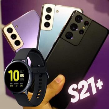 Samsung Galaxy S21+ Preto, 6,7" 128GB - SM-G996BZKJZTO + Galaxy Watch Active2 44mm