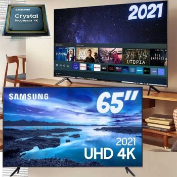 Samsung Smart TV UHD 4K 65" com Processador Crystal 4K, Controle Único, Alexa Built in e Wi-Fi - 65AU7700