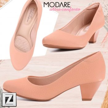 Scarpin MODARE Croco Salto Médio Grosso