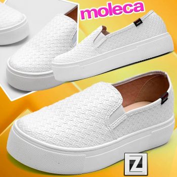 Slip On Moleca Caixa Alta Feminino