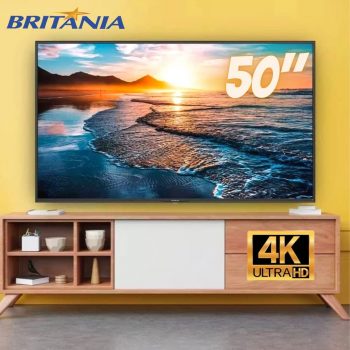 Smart TV 4K LED 50" Britânia BTV50N10N5E UHD WIFI Integrado Preta