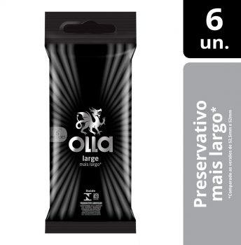 Preservativo Camisinha Olla Large - 6 Unidades, Olla, 6un, pacote de 6