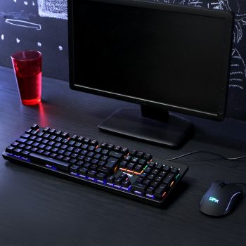 Kit Gamer Teclado Mecânico e Mouse 2400 dpi com Iluminação de Led - DPX