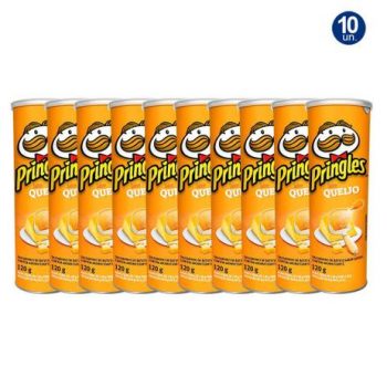 Kit 10 UN Batata Pringles Queijo 120g
