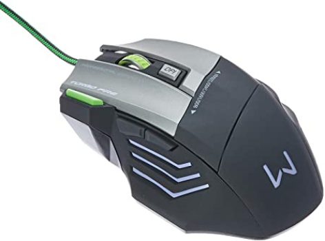 Mouse Multilaser Gamer Profissional Warrior 7 Botões 3200 Dpi Preto Usb - Mo207