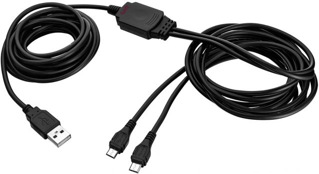 Cabo Micro-USB Duplo Trust GXT 222 3,5m, Preto, Médio