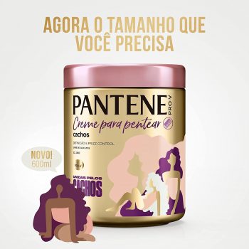 Creme de Pentear Pantene Unidas Pelos Cachos - 600ml