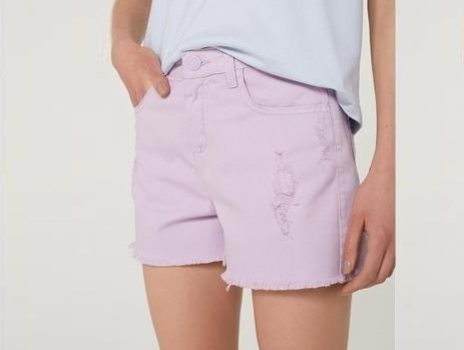Shorts Feminino Em Sarja Com Destroyed - hering