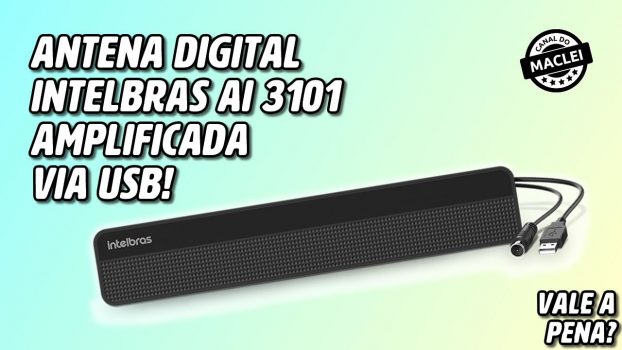 Antena Interna Amplificada Digital USB Intelbras AI 3101 Preta