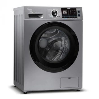 Lava E Seca Midea LSE11X Grafite Metálico 11Kg Storm Wash Inverter Tambor 4D Porta Preta