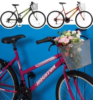 Bicicleta Aro 26 Houston Foxer Maori Aço - Freio V-Brake 21 Marchas