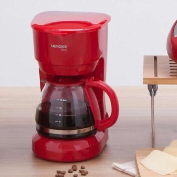 Cafeteira Elétrica 18 Xícaras Lenoxx Easy Red PCA019 Vermelha 127V